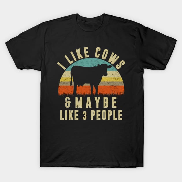I Like Cows And Maybe Like 3 People T-Shirt by mintipap